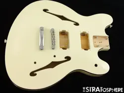 FENDER SQUIER AFFINITY STARCASTER DELUXE BODY & HARDWARE SEMI-HOLLOW BOUND WHITE