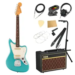 FENDER PLAYER II JAGUAR RW AQB WITH VOX AMPLIFIER 11-PIECE BEGINNER'S SET