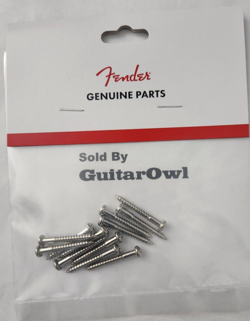 FENDER GUITAR NICKEL BRIDGE MOUNTING SCREWS VINTAGE STRAT 0016170049