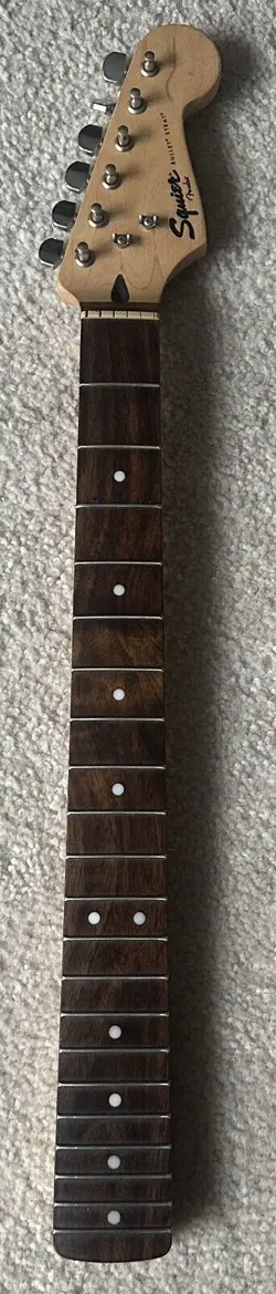 2012 FENDER SQUIER BULLET STRATOCASTER NECK 60'S PRE CBS HEADSTOCK GOOD PLAYER