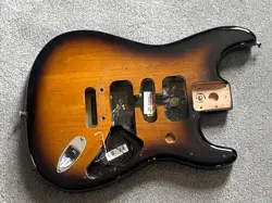 2008 FENDER AMERICAN DELUXE STRATOCASTER GUITAR BODY 4 LB 6 OZ SUNBURST