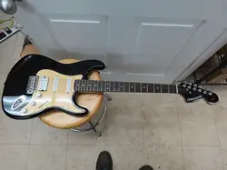 ELECTRIC GUITAR-HSS-BLACK