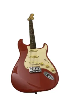 RED ELECTRIC GUITAR.