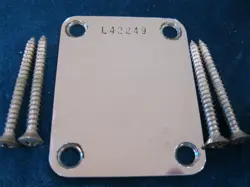 1964 FENDER NECK PLATE FOR STRATOCASTER TELECASTER PRECISION JAZZ BASS +SCREWS