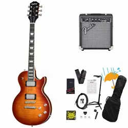 EPIPHONE INSPIRED BY GIBSON LES PAUL MODERN FIGURED MOJAVE BURST FENDER 10W AMPL