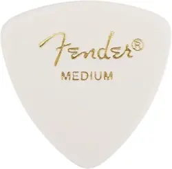 FENDER 346 CLASSIC CELLULOID GUITAR PICKS - WHITE - MEDIUM - 12-PACK (1 DOZEN)