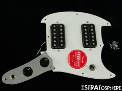 FENDER SQUIER SONIC MUSTANG HH SERIES LOADED PICKGUARD, GUITAR PREWIRED WHITE