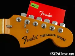 FENDER AV II AMERICAN VINTAGE 1975 TELE DELUXE NECK + TUNERS, TELECASTER MAPLE