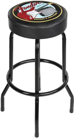 FENDER GUITARS AND AMPS PICK HOLDER BARSTOOL - 30-INCH