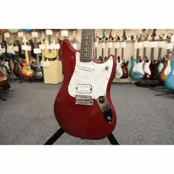 SQUIER BY FENDER CY RED ELECTRIC GUITAR - USED CONDITION - GREAT SOUND!