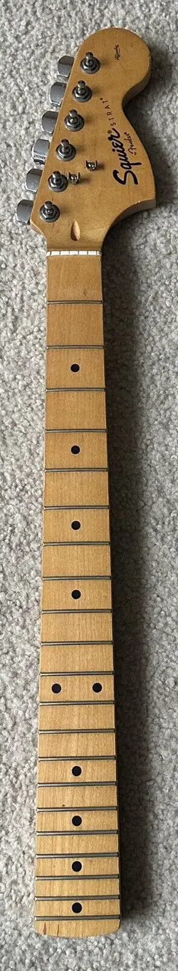 2003 FENDER SQUIER AFFINITY STRATOCASTER LOADED MAPLE NECK MINOR COSMETIC FLAWS