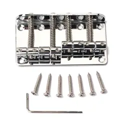 ZINC ALLOY BRIDGE FOR FENDER PRECISION JAZZ BASS GUITAR CHROME 201B-4 BADASS E