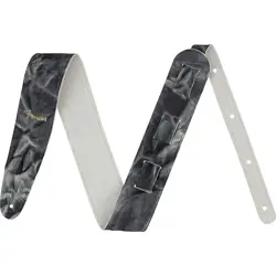 FENDER TIE-DYE LEATHER STRAP BLACK