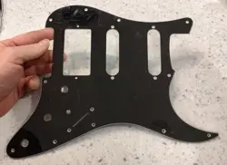 MIGHTY MITE GUITAR PICKGUARD IN BLACK H-S-S FITS A FENDER USA / MEX STRATOCASTER