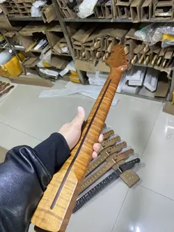 ROASTED  FLAME MAPLE 22 FRET STRAT ELECTRIC GUITAR NECK  FOR FENDER REPLACEMENT