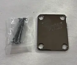 2007 SQUIER BY FENDER VINTAGE MODIFIED STRATOCASTER NECK JOINT PLATE CHROME & HW