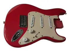 MINI SQUIER BY FENDER STRAT STYLE RED ELECTRIC GUITAR BODY LOADED SQ2