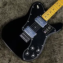 FENDER AMERICAN VINTAGE II 1975 TELECASTER DELUXE BLACK ELECTRIC GUITAR NEW