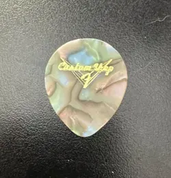 RARE FENDER CUSTOM SHOP HEAVY H GUITAR PICK ABALONE CELLULOID