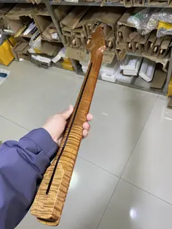ELECTRIC GUITAR NECK  22 FRET TIGER ROAST FLAME MAPLE FENDER STRAT REPLACEMENT