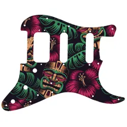 PICKGUARD FOR FENDER AMERICAN DELUXE STRATOCASTER ALOHA TIKI