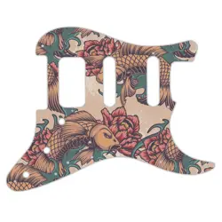 PICKGUARD FOR FENDER AMERICAN DELUXE STRATOCASTER KOI TATTOO