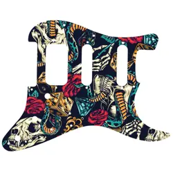 PICKGUARD FOR FENDER AMERICAN DELUXE STRATOCASTER FLASH TATTOO