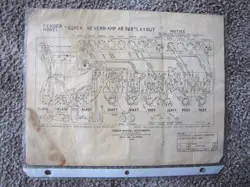 1968 FENDER SUPER REVERB AMPLIFIER SCHEMATIC..........ORIGINAL