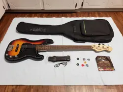 2022 SQUIER BY FENDER AFFINITY SERIES PRECISION BASS 4 STRING BROWN BURST