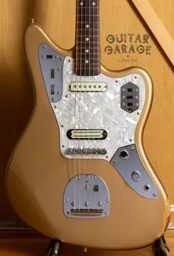 2002 FENDER JAPAN JAGUAR 66 VINTAGE REISSUE SHORELINE GOLD OFFSET GUITAR - RARE