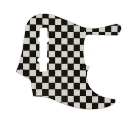 CUSTOM PICKGUARD FOR FENDER AMERICAN ELITE JAZZ BASS 4 STRING CHECKERBOARD