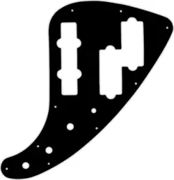 WD CUSTOM PICKGUARD FOR FENDER JP-90 JAZZ BASS #29T MATTE BLACK THIN