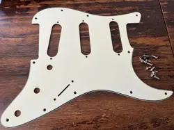 1990S FENDER STRATOCASTER PLUS GUITAR PICKGUARD WHITE
