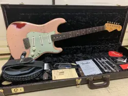 FENDER CUSTOM SHOP MBS 1961 STRATOCASTER RELIC SHELL PINK CANDY APPLE RED