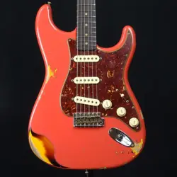 FENDER CUSTOM SHOP 1961 STRATOCASTER HEAVY RELIC AGED FIESTA RED GUITAR