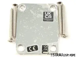 FENDER VINTERA II 60S RI J BASS NECK PLATE, JAZZ REISSUE VINTAGE CHROME.