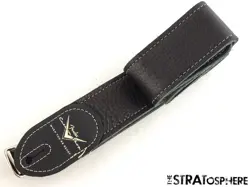 USED FENDER USA CUSTOM SHOP VINTAGE CUSTOM GUITAR STRAP, STRAT BLACK