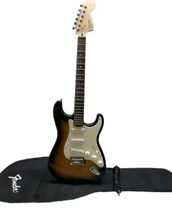 SQUIER STRAT BY FENDER 6 STRING ELECTRIC GUITAR TOBACCO SUNBURST