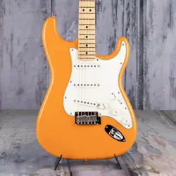 USED 2021 FENDER PLAYER STRATOCASTER, CAPRI ORANGE