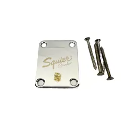 FENDER SQUIER STRAT ENGRAVED NECK PLATE W/MOUNTING SCREWS TELE STRATOCASTER