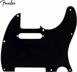 FENDER STANDARD TELECASTER GUITAR PICKGUARD BLACK 8 HOLE 3 PLY S/S