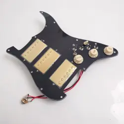PREWIRED LOADED PICKGUARD HHH AINICO 5 HUMBUCKER PICKUPS FOR FENDER ST GUITAR
