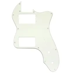 MUSICLILY PRO AGED WHITE HH WIDE PICKGUARD FOR FENDER 72 TELE THINLINE GUITAR