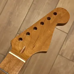 ROASTED MAPLE STRAT NECK NITRO SATIN STRATOCASTER FITS WARMOTH & FENDER SM02BF