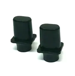 (2) BLACK TOP HAT SWITCH TIPS FOR VINTAGE FENDER TELECASTER/TELE SK-USA-THB