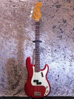 FENDER '66 PRECISION BASS CANDY APPLE RED ROSEWOOD NECK VINTAGE USED