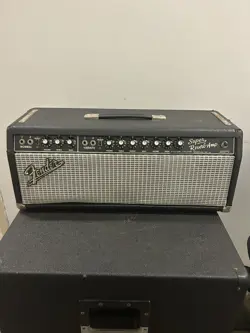 1964 FENDER SUPER REVERB BLACKFACE TUBE AMP HEAD MODEL AB763 VINTAGE RARE WORKS!