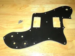 BLACK 3 PLY FENDER TELECASTER DELUXE STANDARD HUMBUCKER PICKGUARD