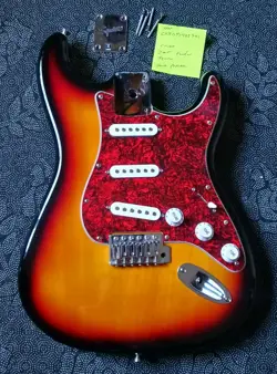 2005 FENDER SQUIER 3 TONE VINTAGE SUNBURST LOADED BODY