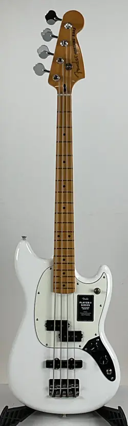 FENDER PLAYER II MUSTANG BASS PJ ELECTRIC SOLIDBODY BASS GUITAR, POLAR WHITE